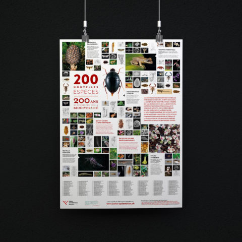 Affiche en français des 200 ans de recherches sur la biodiversité
