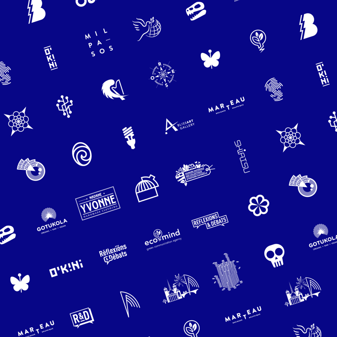 Sélection de logos et d'icônes créée par Sophie Marteau