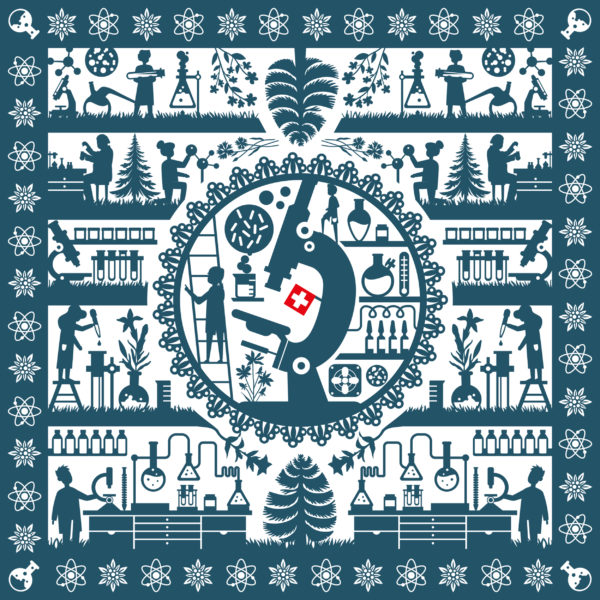 Carte de voeux 2024 pour la Fondation Pasteur Suisse, recto