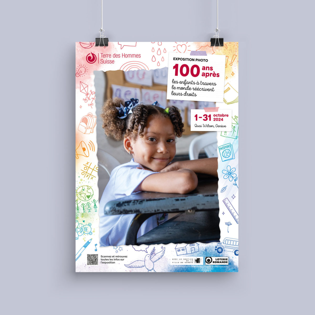 Affiche Exposition Quai Wilson 2024 de Terre des Hommes Suisse