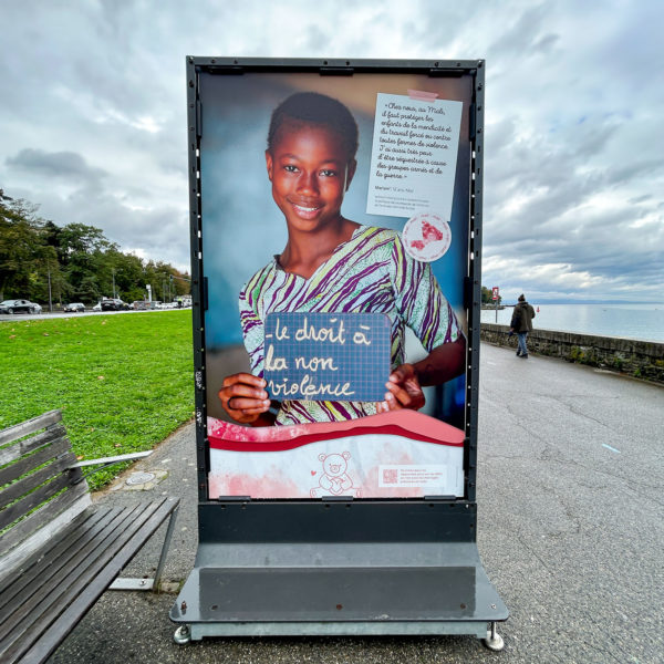 Panneau Mali exposition Terre des Hommes Suisse